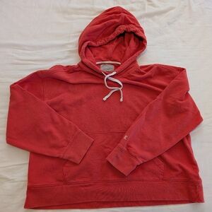 Everlane Women's 100% Organic Cotton Cropped Orange Hoodie Sweater XL